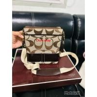 ราคา coach แท้ Coach Signature Swingpack Crossbody Bag 41644 Jacquard Leather Shoulder Purse (24517155983)