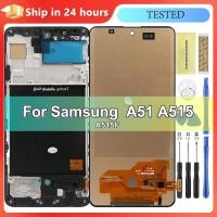 ราคา A51 เปลี่ยนหน้าจอ, สําหรับ Samsung Galaxy A51 A515 A515F จอแสดงผล Lcd Touch Screen Digitizer Assembly กรอบ Part (52153442014)