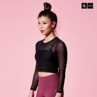 ราคา D&P Sport Long-Sleeve Meesh Crop | D-7553 เสื้อครอปท๊อป ซีทรูแขนยาว ใส่ทับสปอร์ตบรา (48405937769)