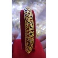 ราคา #กำไลชุดไทย กำไลทอง กำไลทองไมคอล กำไลลงยาสุโขทัย สวยเหมือนจริง ถ่ายจากสินค้าจริง พร้อมส่ง (14282172513)