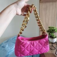 ราคา กระเป๋า MNG แท้ สายโซ่ทอง สีชมพู (21079344661)