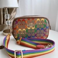 ราคา COACH % Coach CA175 Jamie Camera Bag In Rainbow Signature Canvas (19275083804)