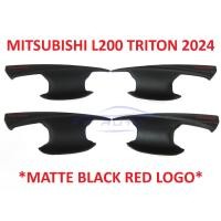 ราคา รุ่น4ประตู ถาดรองมือเปิดประตู สีดำด้าน มิตซูบิชิ ไทรทัน 2024 ถ้วยรองมือเปิด MITSUBISHI TRITON เบ้ากันรอย กันรอยประตู (24131713472)