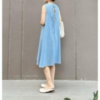 ราคา เดรสยีนส์ทรงเอผูกโบว์หลัง (24929634060)