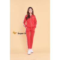 ราคา SuperD เสื้อแจ็คเก็ตซิปยาวแถบข้างมาคู่กับกางเกงแถบข้าง Very useful jacket set Code 9726 (3590511357)
