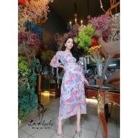 ราคา เดรสยาว เดรสชีฟองลายดอก เดรสสีหวาน (4940778451)