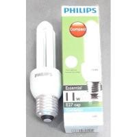 ราคา หลอดไฟPhilips Essential หลอดประหยัด ตะเกียบ 2U 11W ขั้วเกลียว E27 แสง Day Light แสงขาว (12330331389)