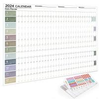 ราคา 2024 ปฏิทินปีใหม่ สติ๊กเกอร์ติดผนังภาษาอังกฤษ ปฏิทินโปสเตอร์ แผนย่อสร้างสรรค์ (57905992991)