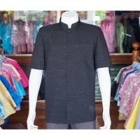 ราคา เสื้อสูทฝ้ายแพรเงินคอพระราชทาน สีดำ (23345080365)