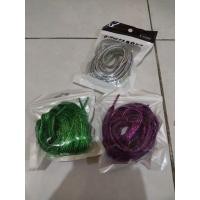 ราคา HIJAU UNGU P293 เชือกผูกรองเท้ากลิตเตอร์ สีเงิน สีเขียว และสีม่วง ใช้งานได้ทั้งหมด (51906443862)