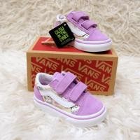ราคา รองเท้าเด็กผู้หญิง // Vans old skool V - Mythical Glow Sheer Lilac (45256198529)