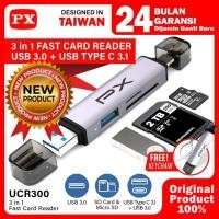 ราคา เครื่องอ่านการ์ด USB 3.0 Dual Slot Card Micro SD Card OTG 2 in 1 PX UCR300 (28887917425)
