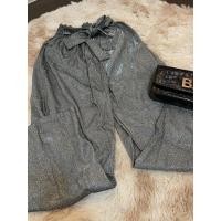 ราคา กางเกงขาบาน สีเทาลายกากเพชร (6581017222)