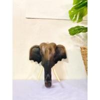 ราคา หัวช้างแขวนผนัง หัวช้างไม้แกะสลัก (21329781504)