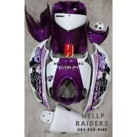 ราคา ชุดสี เฟรม ฟีโน่ Yamaha fino เก่า รุ่น คาบู เกย์เดียว 10ชิ้น เกย์แยก 9 ชิ้น รถปี 2007-2011 สีขาวตัดหน้าม่วงไอเฟล (10259080762)