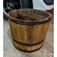 ราคา ถังไม้โบราณ ถังไม้ตวงข้าวสาร ขนาด20ลิตร อายุกว่า60ปี ถังไม้เก่า (49606870645)