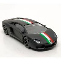 ราคา รถเหล็กมาจอเร็ต Majorette Lamborghini Aventador - Italy Stripes สีดำด้าน ขนาด 1/64 ยาว 8 cm มือสอง #001 (22741714443)