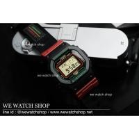 ราคา G-SHOCK ของแท้ CMG รุ่น DW-5600THC-1DR สีดำ แดง สายผ้า รับประกันศูนย์ CMG (5915421049)