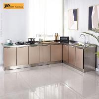 ราคา 【เคาเตอร์ครัว】 304 สแตนเลส kitchen cabinet 80CM/120CM/160CM ชุดครัว ล้างจาน/ตู้ซิ้งล้างจาน/ตู้วางเตาแก๊ส (41806547352)