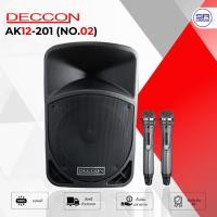 ราคา DECCON AK12-201 NO.02 ตู้ลำโพงเคลื่อนที่ บูลทูธ ล้อลาก อเนกประสงค์ 12 นิ้ว แบตเตอรี่ในตัว ไมค์ลอย 2 ตัว AK12 201 (21685986142)