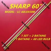 ราคา ใหม่ 2 ชิ้น/เซ็ต LC-60LE650M 60" LED TV BACKLIGHT / LED TV LAMP (พร้อมสต็อก) LC-60LE650 (47707255847)
