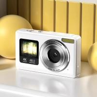 ราคา (DC06)กล้องดิจิตอลกล้องเด็กหน้าจอคู่ 4K 48MP พร้อมโฟกัสอัตโนมัติและซูม 16X, แบตเตอรี่ภายใน, รวมการ์ด SD 16GB (41419895578)