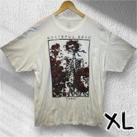 ราคา เสื้อยืดมือสองของแท้วง Grateful Dead Band Rose Skull 1965 White T -Shirt ( 2022 )( XL ) (46804227586)