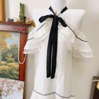 ราคา เดรสลูกไม้สีขาวปาดไหล่ (24345992183)