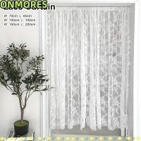 ราคา ONMORES 1 ชิ้นลูกไม้ผ้าม่าน, Rod กระเป๋าดอกไม้ปัก Sheer ผ้าม่าน, 150x200 ซม.โพลีเอสเตอร์สีขาวหน้าต่างผ้าม่าน Shades ห้องนั่งเล่นตกแต่ง (41454734122)