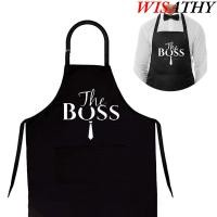 ราคา WIYATHY The Real Boss Apron, Bib สไตล์ผ้าฝ้ายโพลีเอสเตอร์ The Boss ผ้ากันเปื้อน, แฟชั่นกันน้ํา Oil Proof Bib ผ้ากันเปื้อนภาพวาด (45657148357)