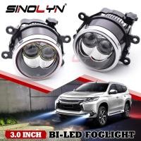 ราคา MITSUBISHI 3 "Double Hyperboloidหมอกสําหรับรถยนต์Mitsubishi Montero/Mirage/Strada/Triton/Outlander/Pajero Sport Bi LEDโปรเจคเตอร์H11 LEDหมอกHi Lo BeamขับรถSpot Light (23360945743)