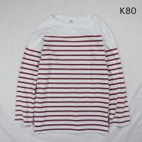 ราคา เสื้อแขนยาวผู้หญิง Uniqlo สีแดงขาวลายขวาง ไซส์ M อก 40 ยาว 26 นิ้ว (46801487395)