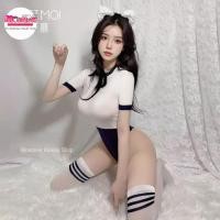 ราคา พร้อมส่งในไทย ส่งแมสได้ ชุดบอดี้สูทพละนักเรียนญี่ปุ่นเว้าสูง นักเรียนคอสเพลย์ สาวอวบใส่ได้ ชุดนอนไม่ได้นอน (29402100230)