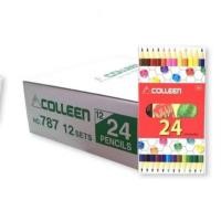 ราคา “Colleen” สีไม้ยาว No.787 (24 สี) 2 หัว (แพ็ค/12 กล่อง) (40855453559)