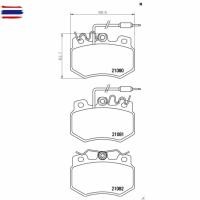 ราคา Mintex ผ้าเรคหน้า ของอังกฤษ brake pad เปอโยต์ PEUGEOT 309 year 1989 (40470597883)