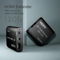 ราคา 4K 120M HDMI Extender พร้อม Loop Over Cat6 สาย HDMI Rj45 Ethernet Extender 1080 P 60 M Audio Video Converter สําหรับ PC แล็ปท็อปทีวี (42954139670)