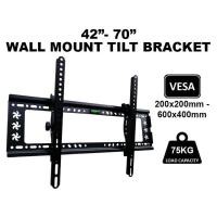 ราคา UNIVERSAL 32 - 75 TILT ADJUSTABLE UP DOWN LED LCD FLAT PANEL TV WALL MOUNT BRACKET (53553608532)