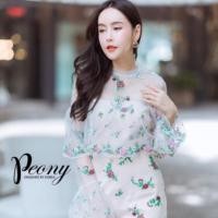 ราคา จั๊มสูทงานป้ายPeony ไซด์s (1528298184)