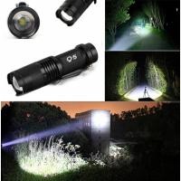 ราคา (ไฟฉาย LED CREE-Q5) ไฟฉายความสว่างสูง LED CREE Q5 2000 lumens ซูมได้ มีโหมดไฟกระพริบฉุกเฉิน กันน้ำ (1990967950)