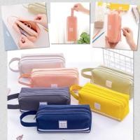 ราคา กระเป๋าดินสอ ผ้าแคนวาส มีหูหิ้ว 2 ซิป กล่องดินสอ กระเป๋าใส่เครื่องเขียน กระเป๋าน่ารัก เกรดพรีเมี่ยม สไตล์เกาหลี (9579222358)