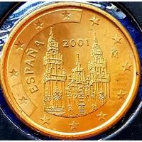 ราคา เหรียญ​ยูโร​ สเปน​ Spain, 1​ Euro​Cent, ไม่​ผ่าน​ใช้​ UNC, #​2347 (19058863347)