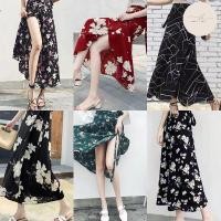 ราคา กระโปรงชีฟองลายดอกไม้ผูกเอว กระโปรงผ้าพริ้วผูกเอว (17084344783)