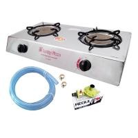 ราคา Lucky Flame เตาแก๊ส 2 หัวอินฟาเรด AT-102SI + หัวปรับ L-325S (55008156)