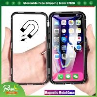 ราคา IPhone 6 6s 7 8 Plus Full Body Metal Case 360 Magnetic Cover Back Tempered Glass (6646518763)