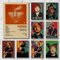 ราคา Ed Sheeran ภาพวาดโปสเตอร์ Retro กระดาษคราฟท์ห้องพักหอพัก Wall Art Home Decor โปสเตอร์ (48354610299)