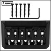 ราคา เมเลน ​สะพานฮาร์ดเทลคงที่​, ​เงิน/ดํา ​แผ่นฐานขนาด 10.5 มม​ สะพานหกสาย​,ติดตั้งง่าย โลหะผสมสังกะสี ​สะพานไม่ลบโคล​ ​สําหรับกีตาร์ไฟฟ้า 6 สาย​ (56157171035)