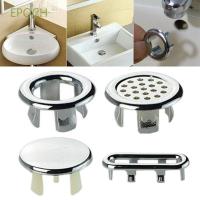 ราคา EPOCH Home Sink Round Ring Kitchen Accessories Spare Cover Hollow Overflow Cover Bathroom Ceramic Basin Washing Basin Trim Chrome Hole Cover Silver Plated Sink Basin Cap (12671284146)