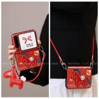 ราคา เย็บปักถักร้อยลายจุดสีแดง Pony Huawei Purax พับ Xiaomi MIXFlip2 เคสโทรศัพท์มือถือ Pocket2 กระเป๋าสะพายข้างแบบพกพา (25247856191)