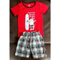 ราคา ชุดเซ็ตเด็ก เสื้อยืดสีแดงกางเกงขาสั้น (3060584121)