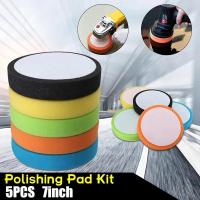 ราคา 5pcs 7Inch/180mm Car Round Flat Polishing Foam Buffing Sponge Pads Tool For Removes Scratches Repair Tools (24990318925)